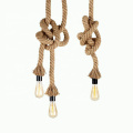 Популярный промышленный модный подвесной светильник из пеньковой веревки, металлический подвесной светильник Эдисона